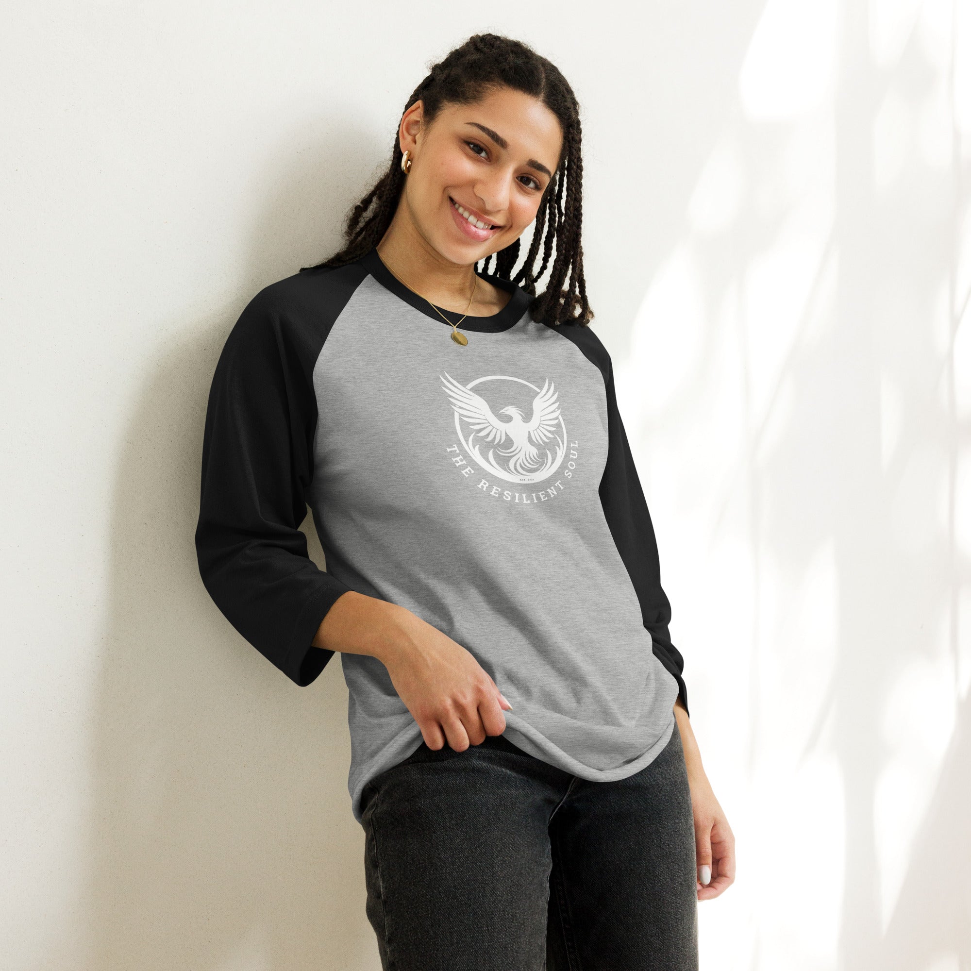 The Resilient Soul 3/4 sleeve raglan shirt - My Store