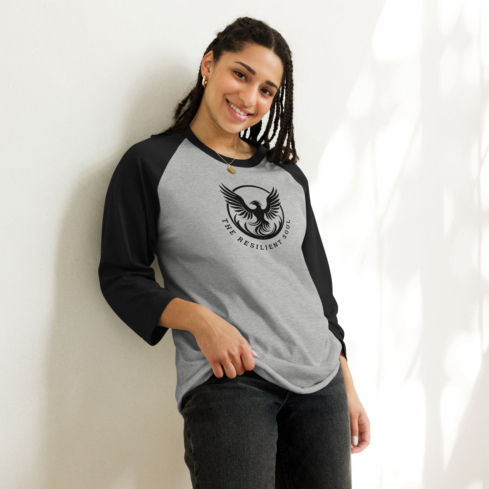 The Resilient Soul 3/4 sleeve raglan shirt - My Store