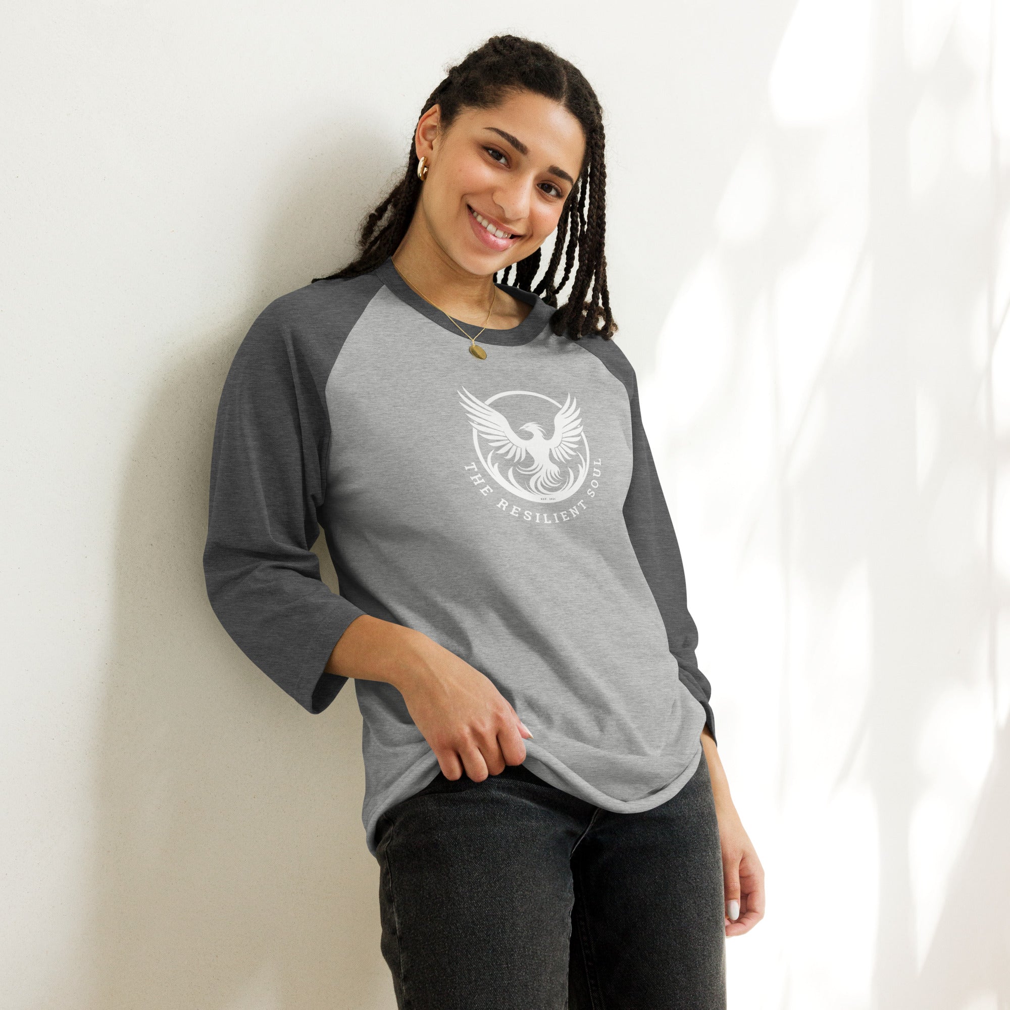 The Resilient Soul 3/4 sleeve raglan shirt - My Store