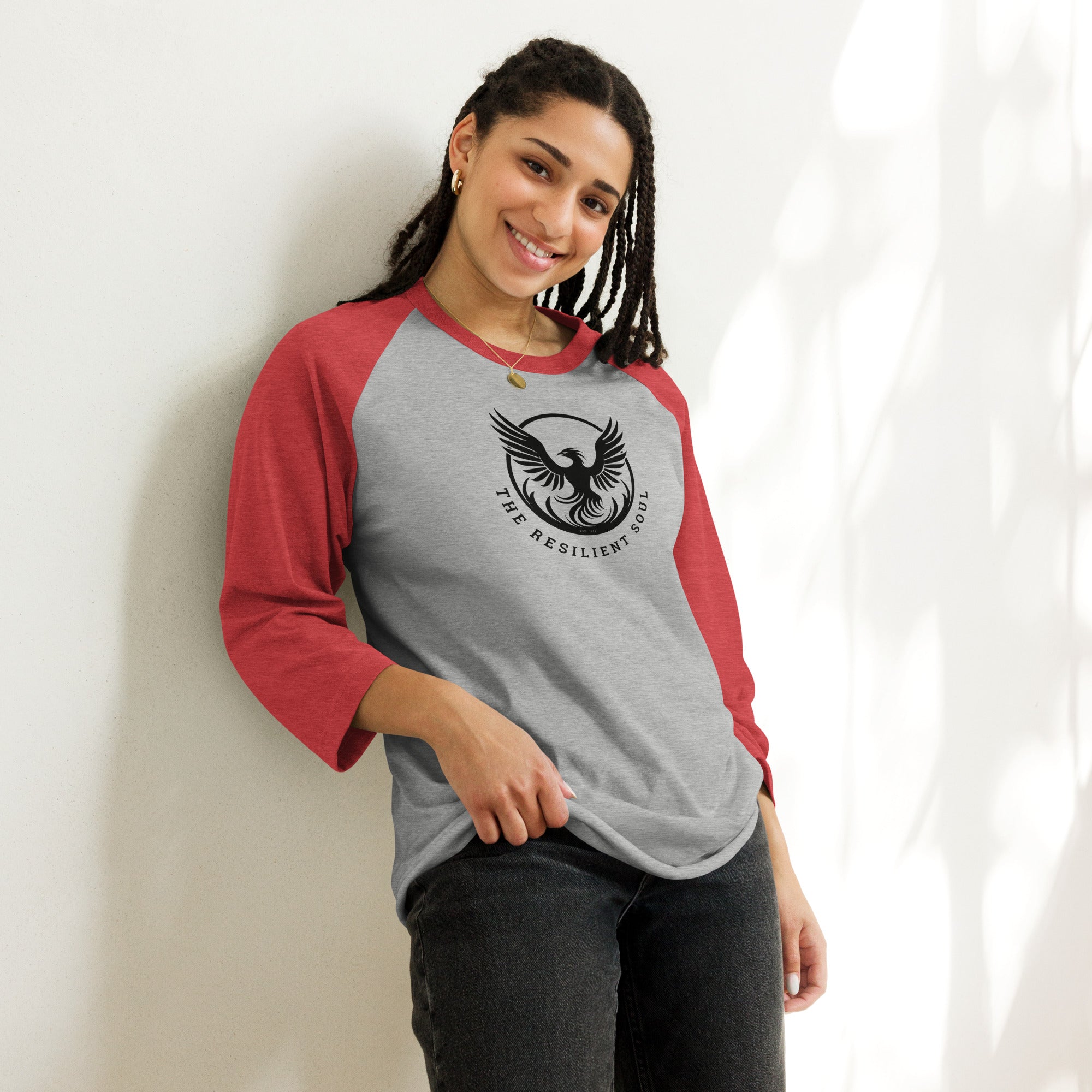 The Resilient Soul 3/4 sleeve raglan shirt - My Store