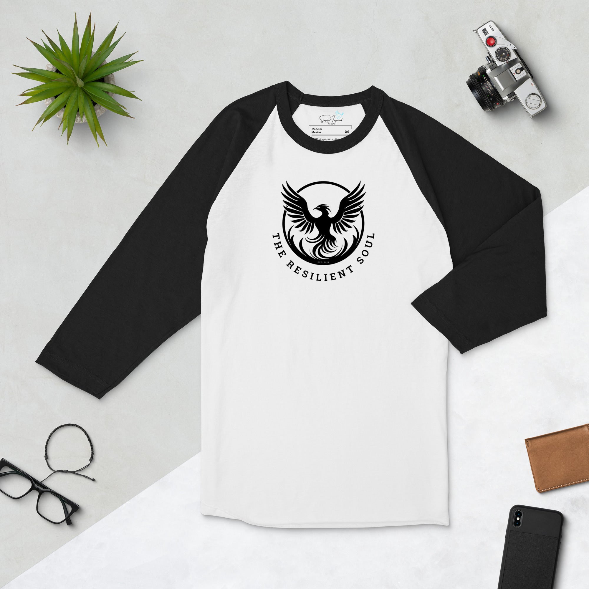 The Resilient Soul 3/4 sleeve raglan shirt - My Store