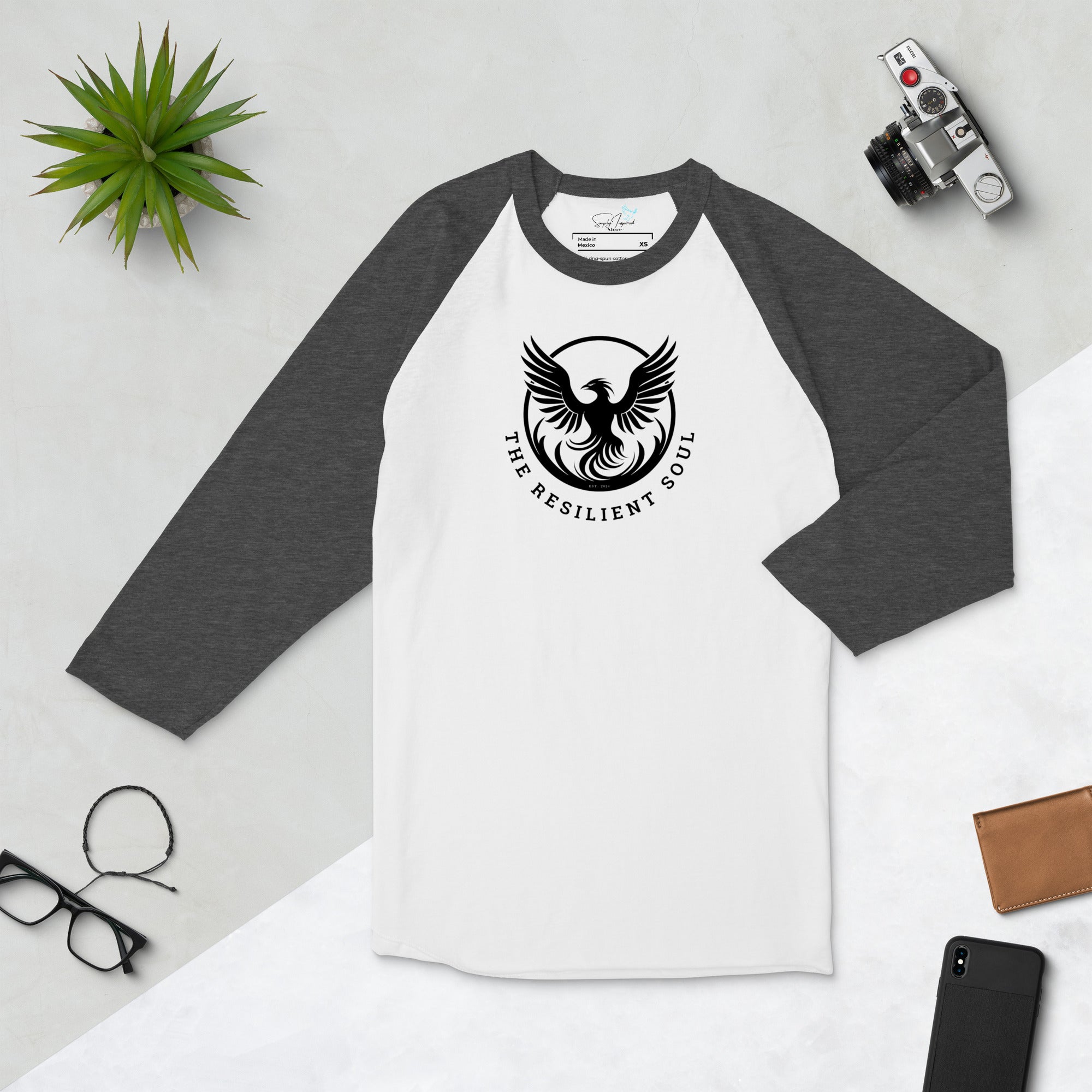 The Resilient Soul 3/4 sleeve raglan shirt - My Store