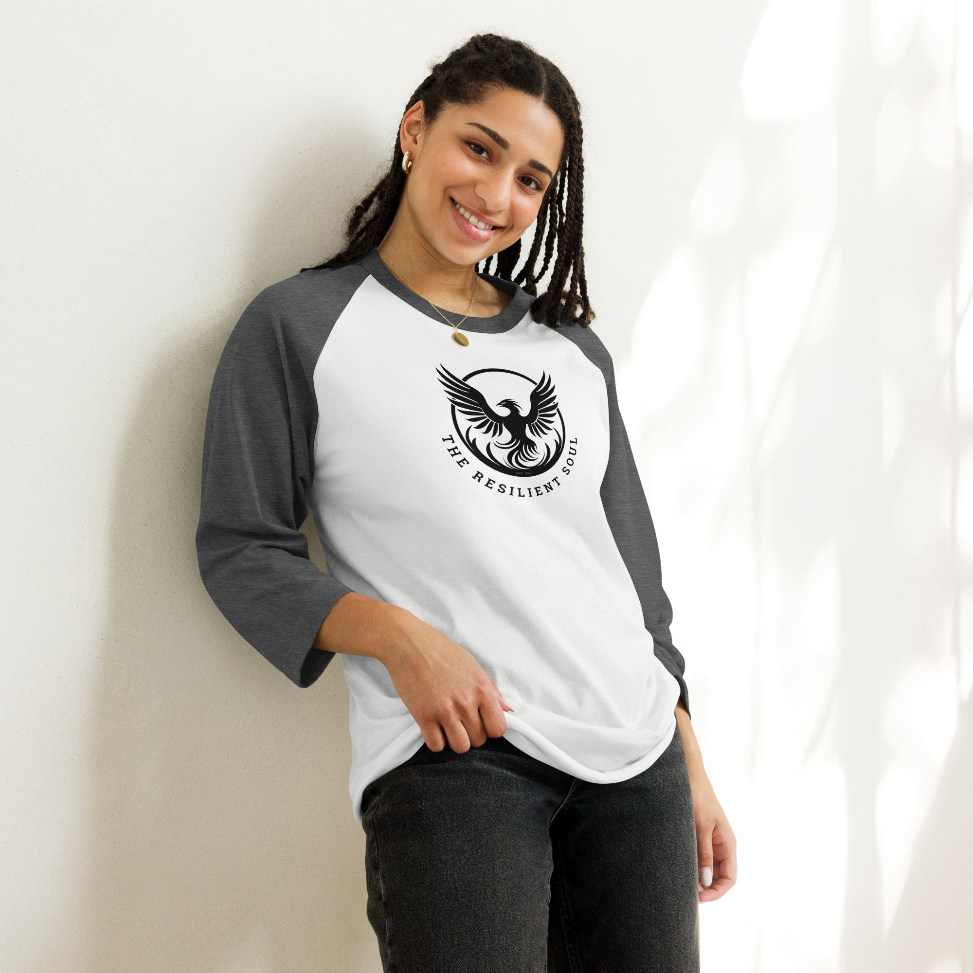 The Resilient Soul 3/4 sleeve raglan shirt - My Store