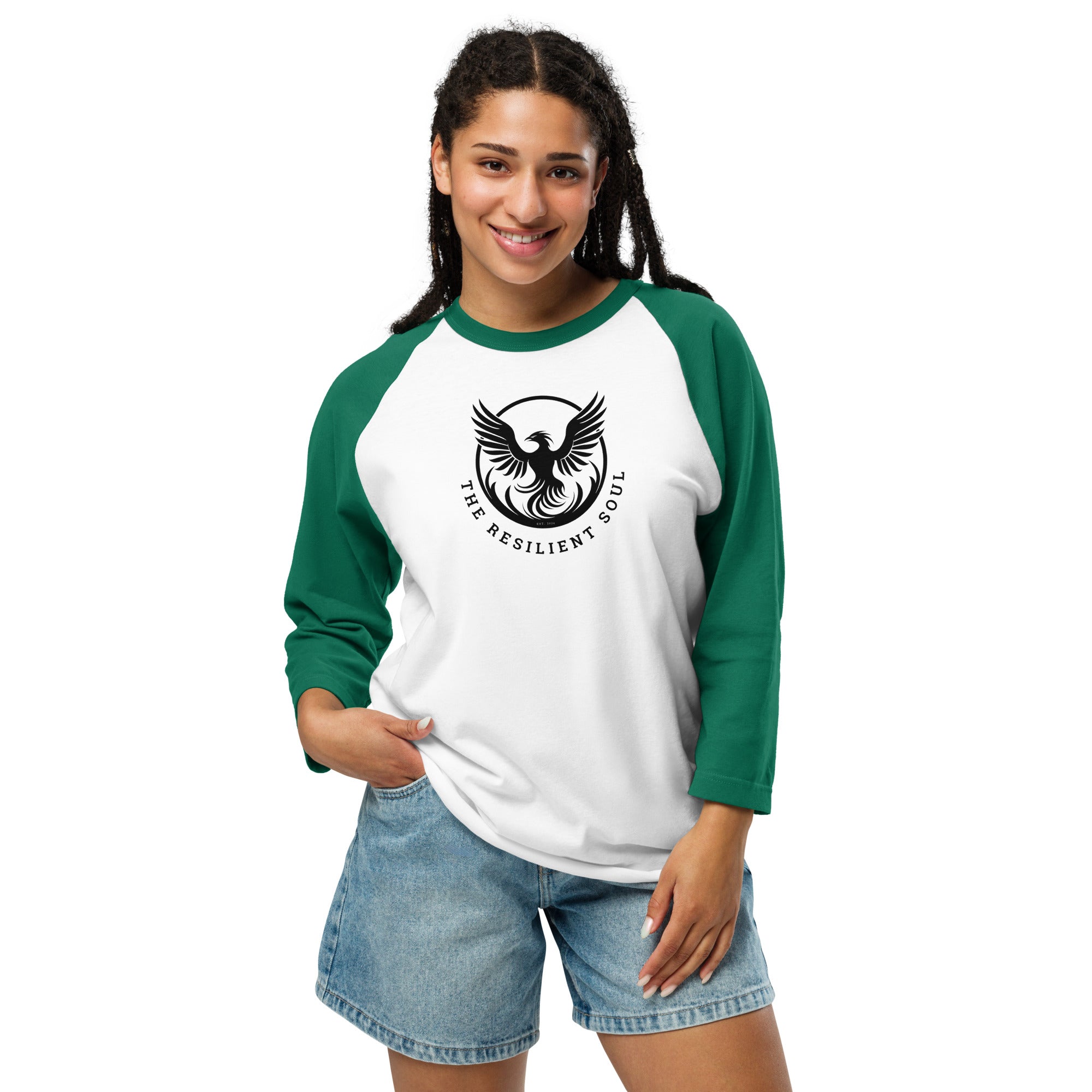 The Resilient Soul 3/4 sleeve raglan shirt - My Store