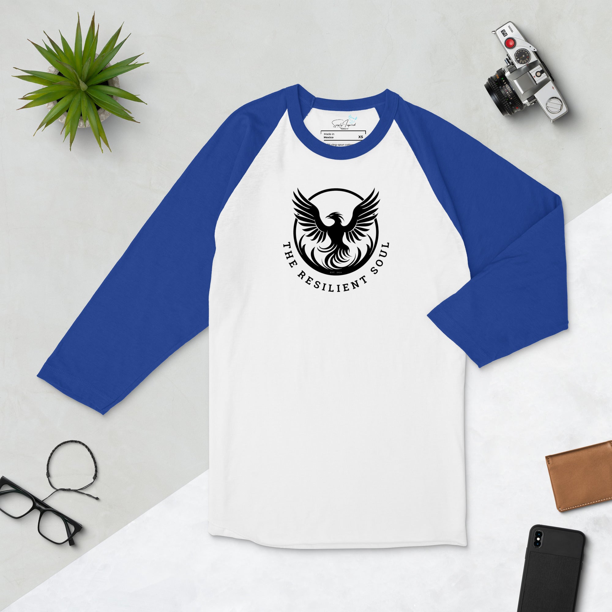 The Resilient Soul 3/4 sleeve raglan shirt - My Store